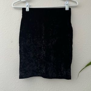 Zara Crushed Velvet Mini Skirt